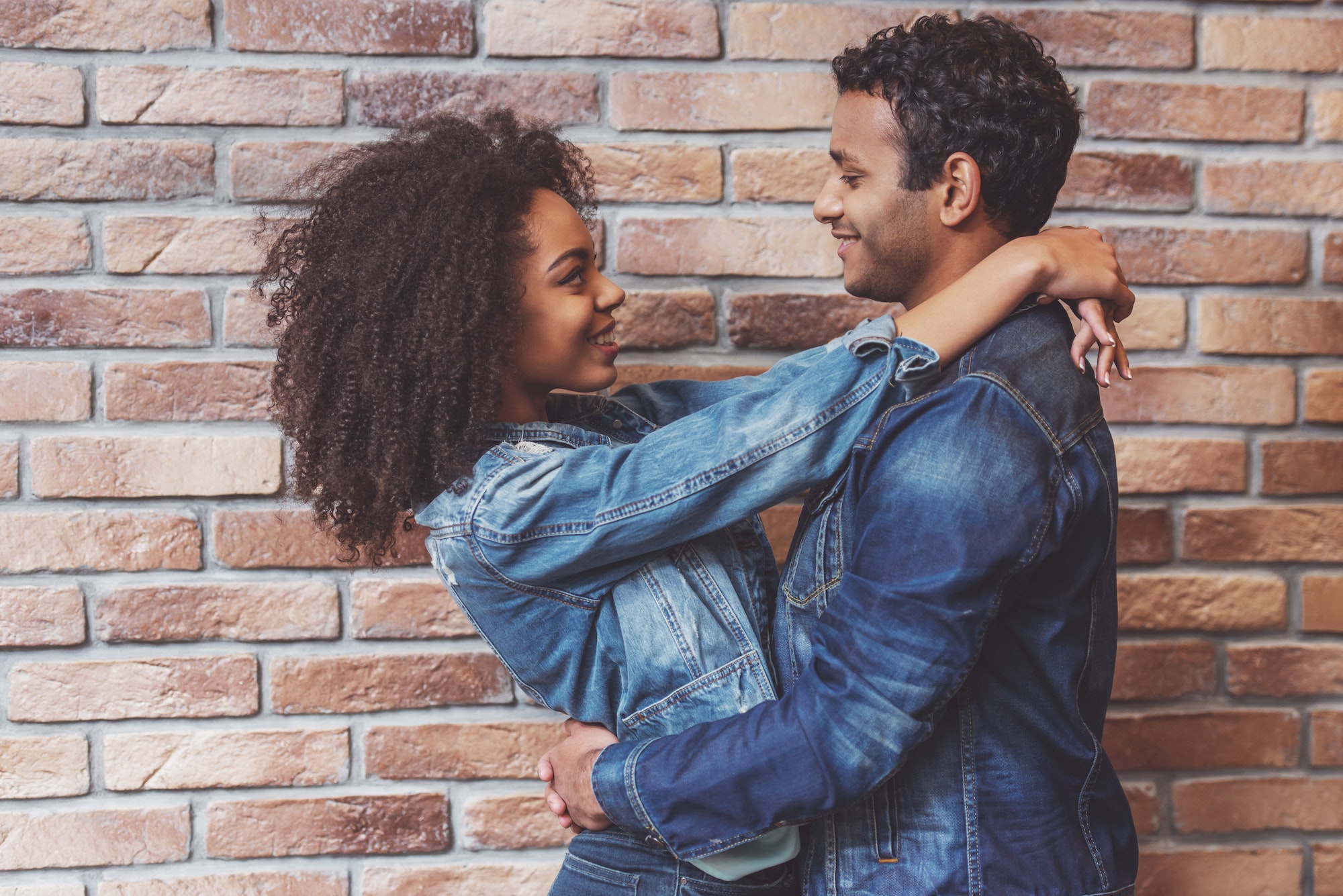 attractive afro american couple